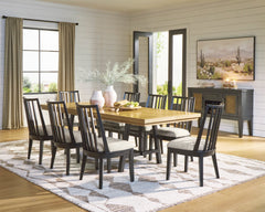 Black/Brown / Dining Table Only, additional product view; one table included; chairs, stools and benches excluded; additional furniture and accessories excluded - 19