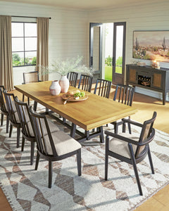Black/Brown / Dining Table Only, additional product view; one table included; chairs, stools and benches excluded; additional furniture and accessories excluded - 23