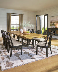 Black/Brown / Dining Table Only, additional product view; one table included; chairs, stools and benches excluded; additional furniture and accessories excluded - 27