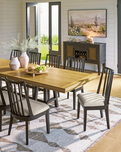 Black/Brown / Dining Table Only, additional product view; one table included; chairs, stools and benches excluded; additional furniture and accessories excluded - 28