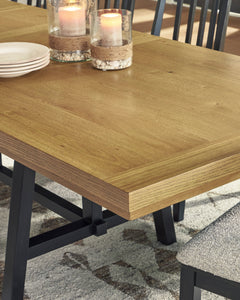 Black/Brown / Dining Table Only, design detail; one table included; chairs, stools and benches excluded; additional furniture and accessories excluded - 29