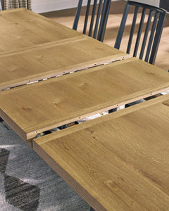 Black/Brown / Dining Table Only, product detail; one table included; chairs, stools and benches excluded; additional furniture and accessories excluded - 31