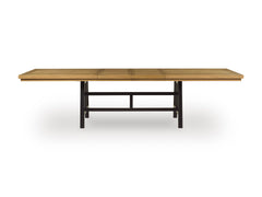 Black/Brown / Dining Table Only, table front with leaves installed; one table included; chairs, stools and benches excluded; additional furniture and accessories excluded - 33