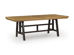 Black/Brown / Dining Table Only, table angle without leaves; one table included; chairs, stools and benches excluded; additional furniture and accessories excluded - 34