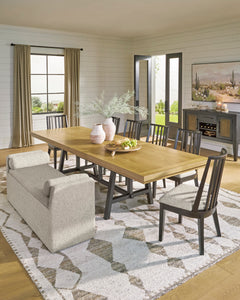 Black/Brown / Dining Table Only, additional product view; one table included; chairs, stools and benches excluded; additional furniture and accessories excluded - 5