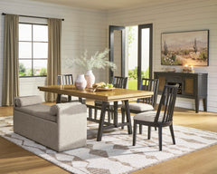 Black/Brown / Dining Table Only, additional product view; one table included; chairs, stools and benches excluded; additional furniture and accessories excluded - 8