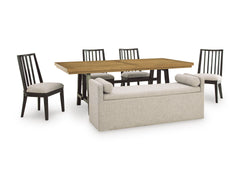 Black/Brown / Dining Table Only, additional product view; one table included; chairs, stools and benches excluded; additional furniture and accessories excluded - 9