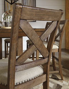 Beige / Counter Height — Set of 2 Stools, design detail; matching pair included; additional furniture and accessories excluded - 5