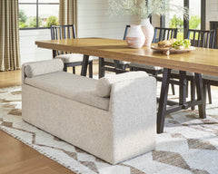 Black/Brown / 1 Beige Storage Bench, product view 6; one beige storage bench; table and all chairs excluded; other furniture and accessories excluded - 41