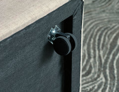 Oatmeal Dining Chairs, caster detail; sold as a matching pair; tables, additional chairs and accessories excluded - 3