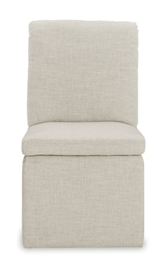 Oatmeal Dining Chairs, front view; sold as a matching pair; tables, additional chairs and accessories excluded - 4