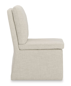 Oatmeal Dining Chairs, side view; sold as a matching pair; tables, additional chairs and accessories excluded - 5