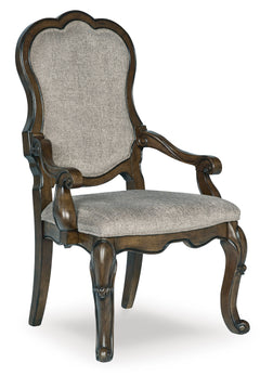 Dark Brown Dining Chairs, angle view; sold as a matching pair; tables, additional chairs and accessories excluded - 1