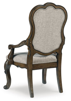 Dark Brown Dining Chairs, back view; sold as a matching pair; tables, additional chairs and accessories excluded - 2