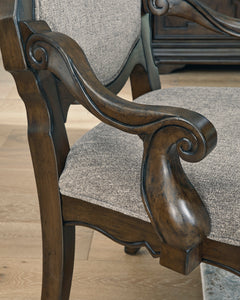 Dark Brown Dining Chairs, chair detail; sold as a matching pair; tables, additional chairs and accessories excluded - 3