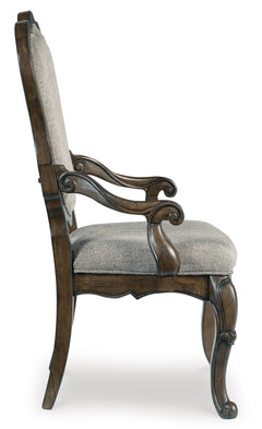 Dark Brown Dining Chairs, side view; sold as a matching pair; tables, additional chairs and accessories excluded - 5