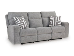 Pewter Power Reclining Seating, sofa upright angle - 1