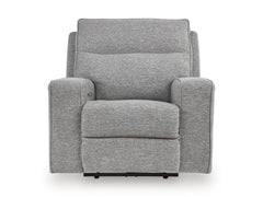 Pewter Power Reclining Seating, power recliner chair front view - 14