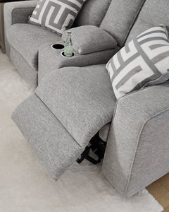 Pewter Power Reclining Seating, extended footrest detail - 20