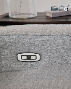 Pewter Power Reclining Seating, power controls and USB port detail - 21