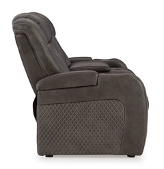 Shadow Power Reclining Seating, console loveseat side view - 10