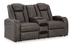 Shadow Power Reclining Seating, console loveseat upright angle - 6
