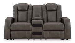 Shadow Power Reclining Seating, console loveseat front view - 9