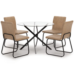 Black / Table + 4 Chairs, product view 1; included: one table and 4 chairs; benches, other furniture and accessories excluded - 18