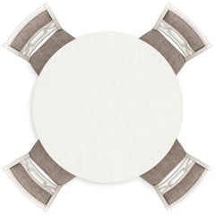 Antique White / 5-Piece Counter Dining Set: Table + 4 Stools, product view 5; includes 1 table, 4 stools; decorative accessories and other furniture excluded - 10