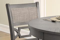 Gray / 5-Piece Counter Dining Set: Table + 4 Stools, product view 2; includes 1 table, 4 stools; decorative accessories and other furniture excluded - 2