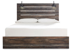 Rustic Brown with Orange and Teal Accents / Bed + Nightstand / King, view 2; selected configuration only; mattress bedding and decorative accessories not included - 16