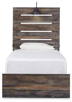 Rustic Brown with Orange and Teal Accents / Bed / Twin, view 2; selected configuration only; mattress bedding and decorative accessories not included - 26