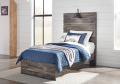 Rustic Brown with Orange and Teal Accents / Bed / Twin, view 3; selected configuration only; mattress bedding and decorative accessories not included - 27