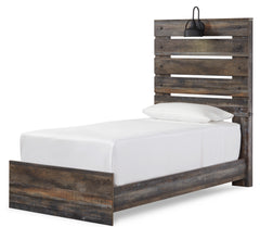 Rustic Brown with Orange and Teal Accents / 5pc Set / Twin, view 2; selected configuration only; mattress bedding and decorative accessories not included - 33