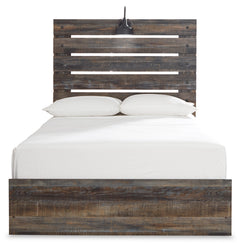 Rustic Brown with Orange and Teal Accents / Bed + Nightstand / Full, view 2; selected configuration only; mattress bedding and decorative accessories not included - 43