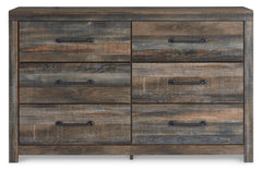 Rustic Brown with Orange and Teal Accents / Dresser, view 2; selected configuration only; mattress bedding and decorative accessories not included - 53