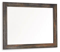 Rustic Brown with Orange and Teal Accents / Mirror, view 1; selected configuration only; mattress bedding and decorative accessories not included - 57