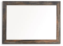 Rustic Brown with Orange and Teal Accents / Mirror, view 2; selected configuration only; mattress bedding and decorative accessories not included - 58