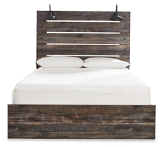 Rustic Brown with Orange and Teal Accents / 5pc Set / Queen, view 3; selected configuration only; mattress bedding and decorative accessories not included - 8