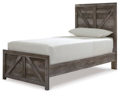 Gray Bed + Nightstand Twin, view 1; exact selected furniture; mattress foundation bedding and accessories excluded - 3