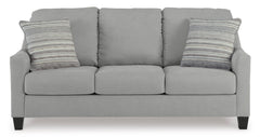 Shadow gray living room seating, sofa front view - 2