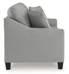 Shadow gray living room seating, sofa side view - 3