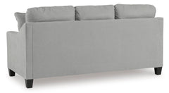 Shadow gray living room seating, sofa back view - 4