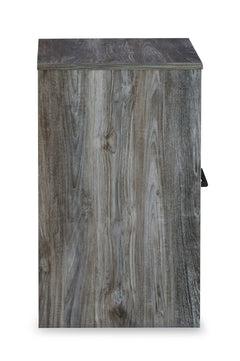 Smoky gray USB nightstand, side profile - 4