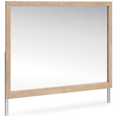 Soft Gray / Light Oak Look / Mirror, angle view; view 36; shown pieces are reference views; only the selected configuration is included - 36