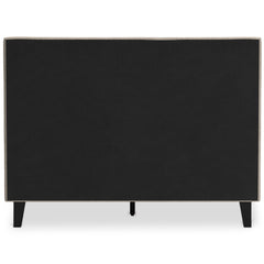 Soft Gray / Light Oak Look / Bed / Full, back view; view 41; shown pieces are reference views; only the selected configuration is included - 41