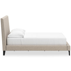 Soft Gray / Light Oak Look / Bed / Full, side view; view 45; shown pieces are reference views; only the selected configuration is included - 45