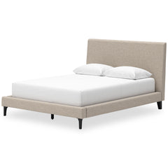 Soft Gray / Light Oak Look / Bed / Queen, angle view; view 47; shown pieces are reference views; only the selected configuration is included - 47