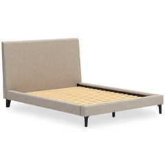 Soft Gray / Light Oak Look / Bed / Queen, angle view; view 48; shown pieces are reference views; only the selected configuration is included - 48
