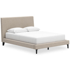 Soft Gray / Light Oak Look / Bed / Queen, angle view; view 49; shown pieces are reference views; only the selected configuration is included - 49